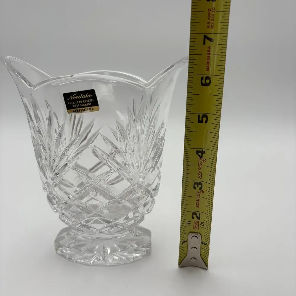 Vintage 1970s - 1980s Noritake Hampton Hall Full Lead Crystal Vase West Germany